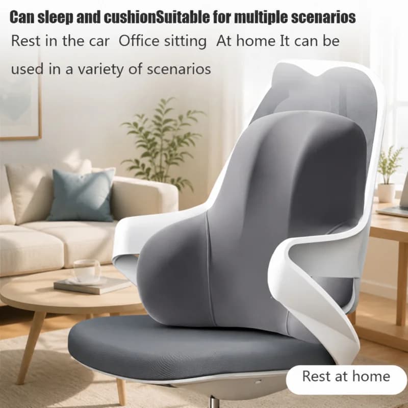 Cuscino lombare in memory foam, 1 pezzo, cuscino multifunzionale per supporto lombare per auto, ufficio e sedia da gaming, sollievo dal dolore post-parto