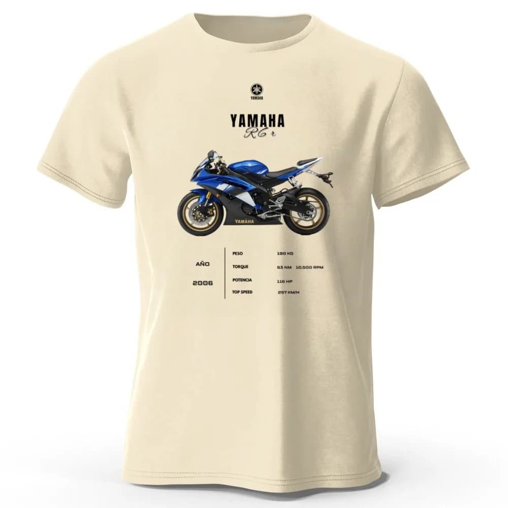 T-shirt Sportiva Uomo in Cotone Puro per Eventi Yamaha Moto Estate 2026 - Maglietta Casual Traspirante a Maniche Corte per Corsa
