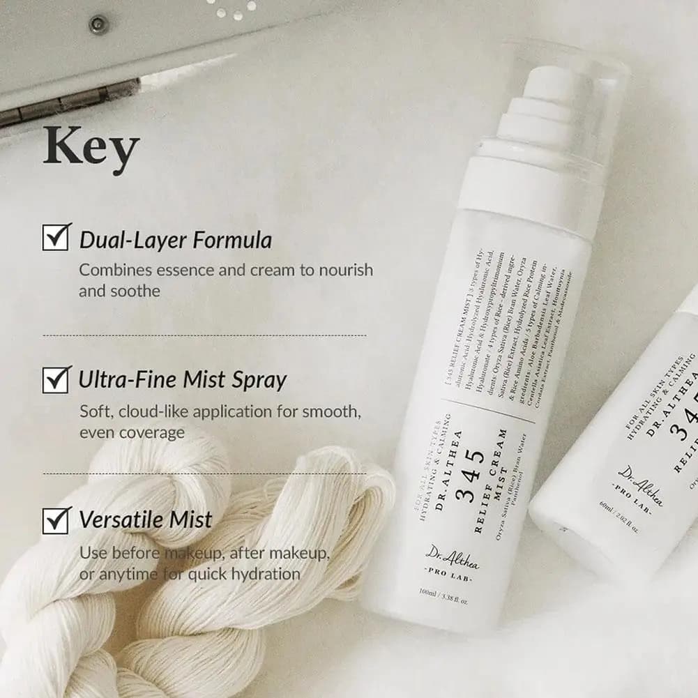 Korean Spray 345 at Hyaluronic Acid 100ml, Hydrating, Reduces Pores, Improves Skin Elasticity, Repairs Cutanea Barrier, Pre-Touch