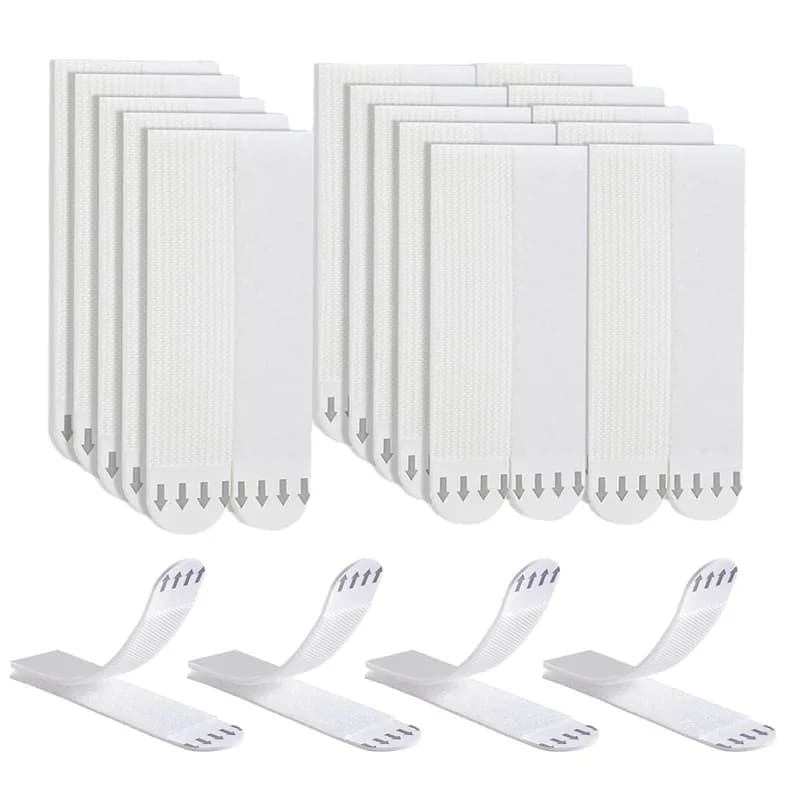 24/48Pairs Picture Hanging Strips Frame Heavy Duty Adhesive Hook and Loop Mounting Tapes Damage Free No Nails Picture Hanger