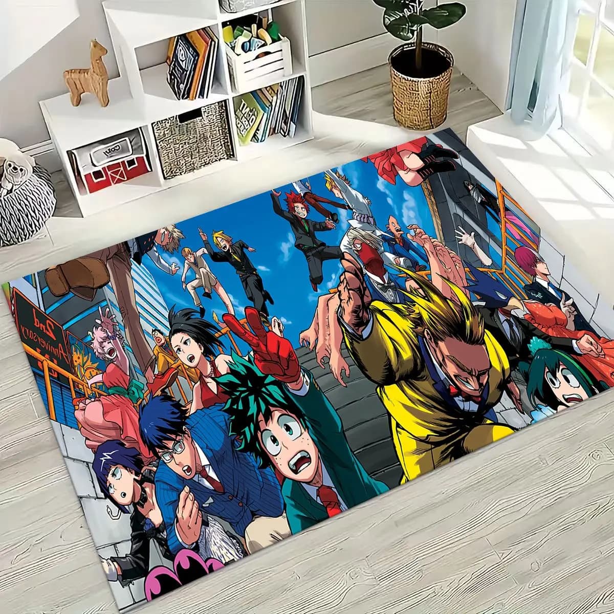 2026 New Anime My Hero Academia Deku Katsuki Cartoon Rug for Bedroom Living Room Sofa Home Doormat Decor,Kids Non-slip Floor Mat