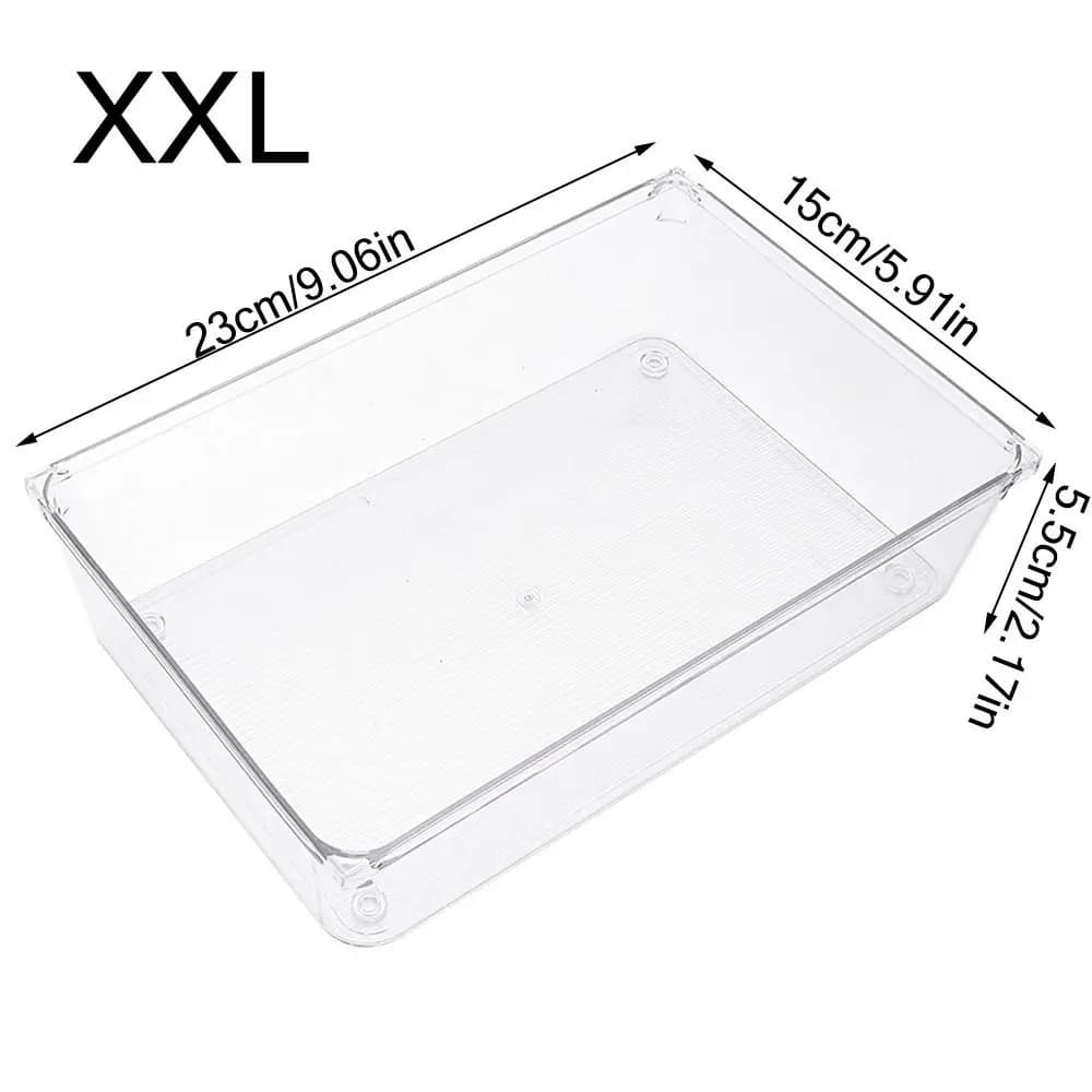 Durevole S/M/L/XL/XXL Scatola di immagazzinaggio da tavolo Trasparente Articoli vari Ordinamento Organizzatore di immagazzinaggio Cassetto Scatole di plastica per cosmetici