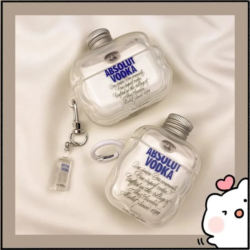 Bottle of vodka Airpods 4th generation Bluetooth wireless headset Creative protective case Apple 2/3th generation/pro
