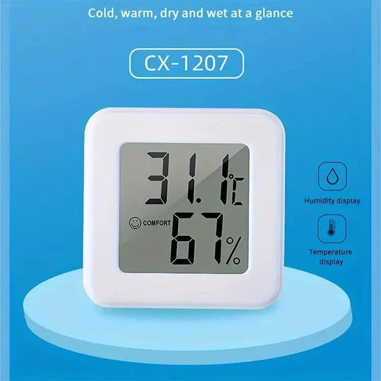 Mini Termometro Digitale e Igrometro Elettronico per Interni con Display LCD Portatile per Casa e Camera da Letto