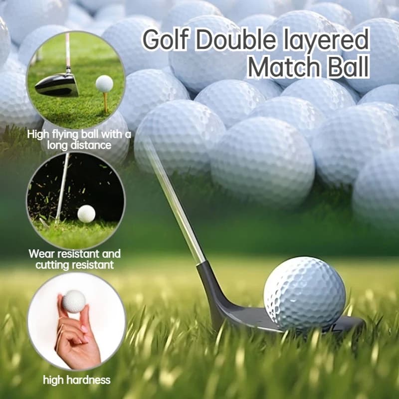 Pallina da golf resistente per lunghe distanze da 42,7 mm, pallina da golf a doppio strato per competizioni, pallina da golf a doppio strato Sarin per competizioni