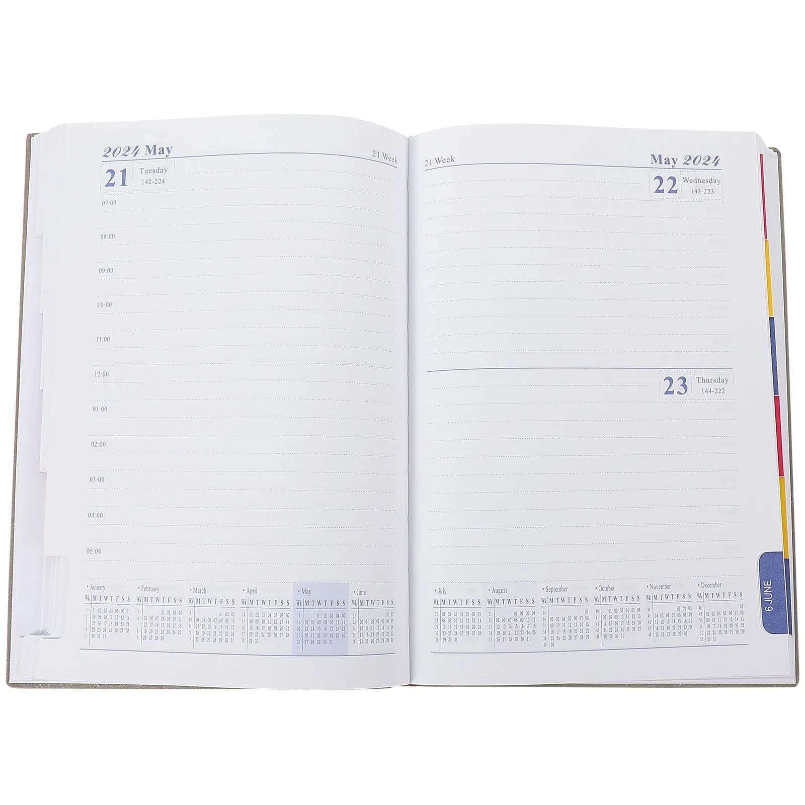 Agenda in Inglese 2024, Planner Giornaliero, Agenda Settimanale Accademica, Lista delle Cose da Fare, Taccuino Portatile per Studenti