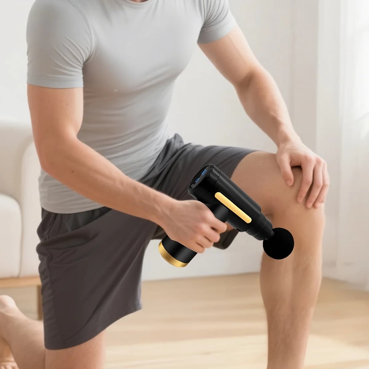 Mini deep tissue massage gun: portable percussion massager for neck, back, legs and muscle recovery
