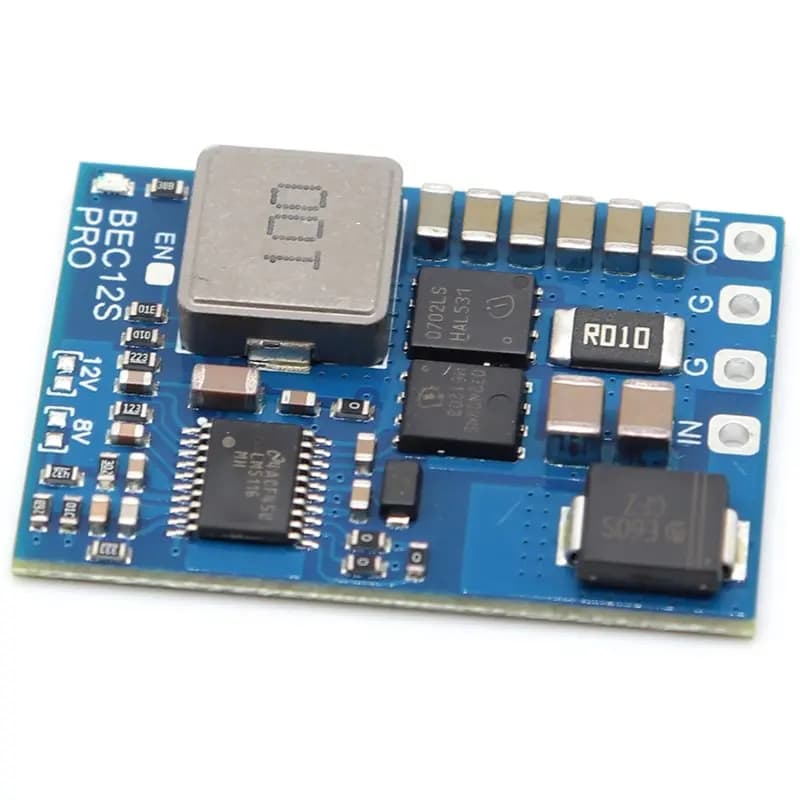 BEC12S PRO Regolatore di tensione da 9-55V a 5V 8V 12V 5A con protezione da sovracorrente, modulo di alimentazione per droni FPV