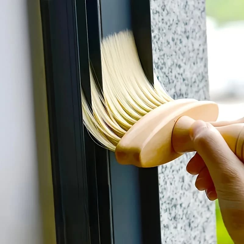 Spazzola per pulizia scanalata multiuso da 6,18" – Plastica resistente per finestre, cucina e scrivania – Uso domestico e alberghiero