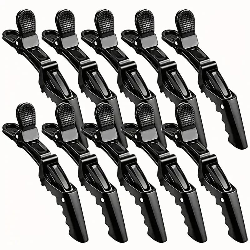 Set di 12 Clip per Capelli Professionali, Design a Denti Larghi per Sezionare, Clip a Coccodrillo per Salone, Ideali per Posizionare e Lisciare