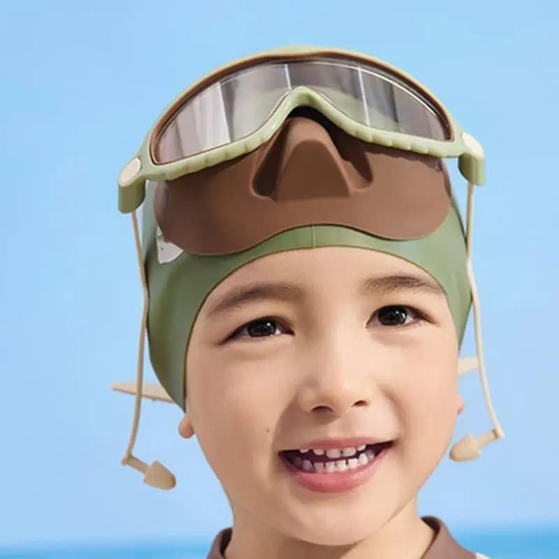 31BE Wide View Swimming Goggles for Children Water Frogs Resistant Kids Swim Goggles