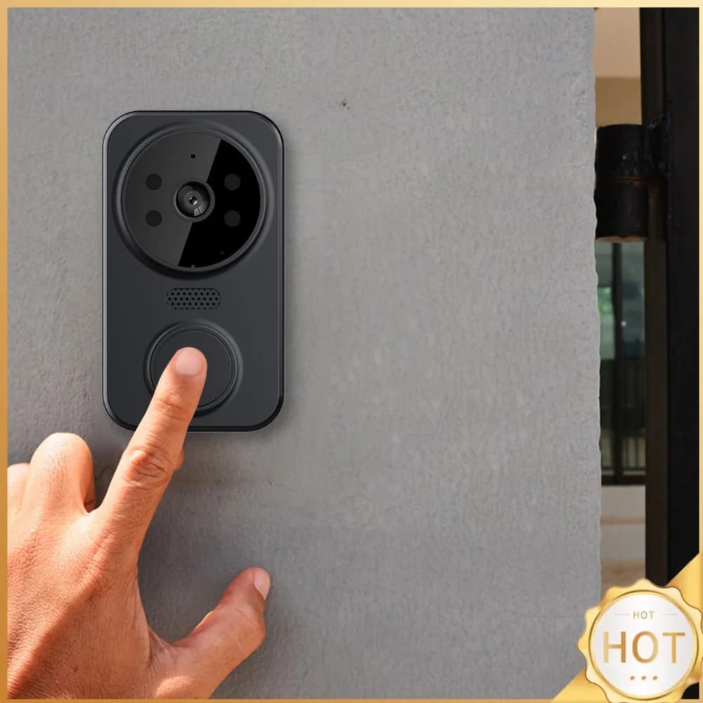 WiFi Smart Visual Doorbell Night Vision Intelligent Doorbell APP Remote Monitoring Front Door Camera Indoor Outdoor Surveillance