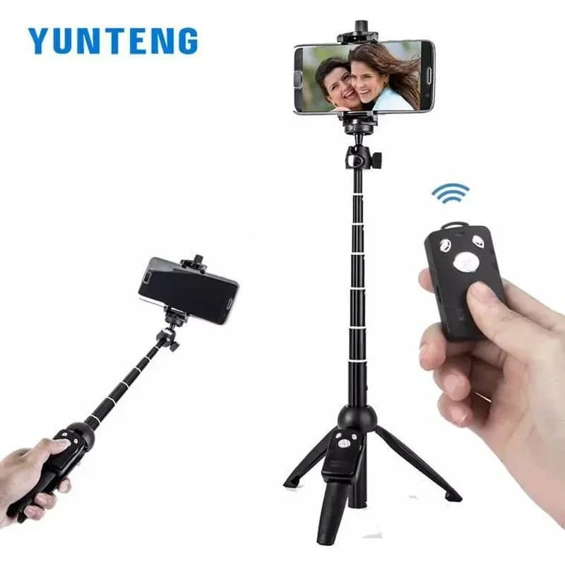 YUNTENG 9928 Pieghevole Selfie Stick Senza Fili Bluetooth Remoto Allungabile Selfie Stick Monopiede Treppiede Supporto Del Telefono Del Basamento di Montaggio