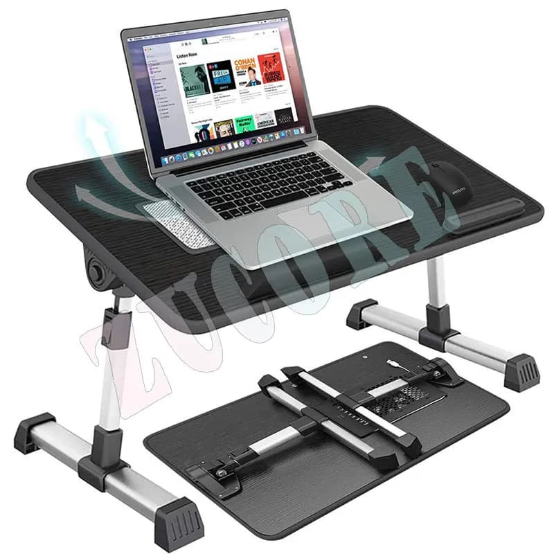 Portable Bed Folding Laptop Stand Desk, Cooling Fan Computer Desk, Adjustable Lift Desk, Coffee Table, Sofa Available