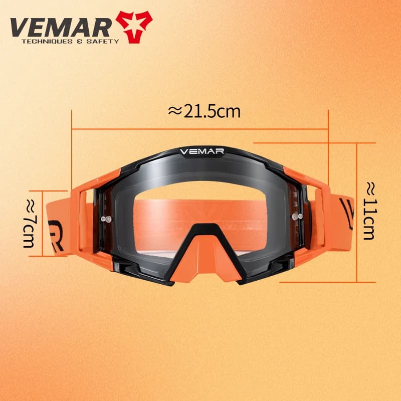 VEMAR High Quality Multi-Sport Protective Goggles - Motocross, Ski & Cycling Glasses, Windproof & Anti-Scratch Lens Eyewear