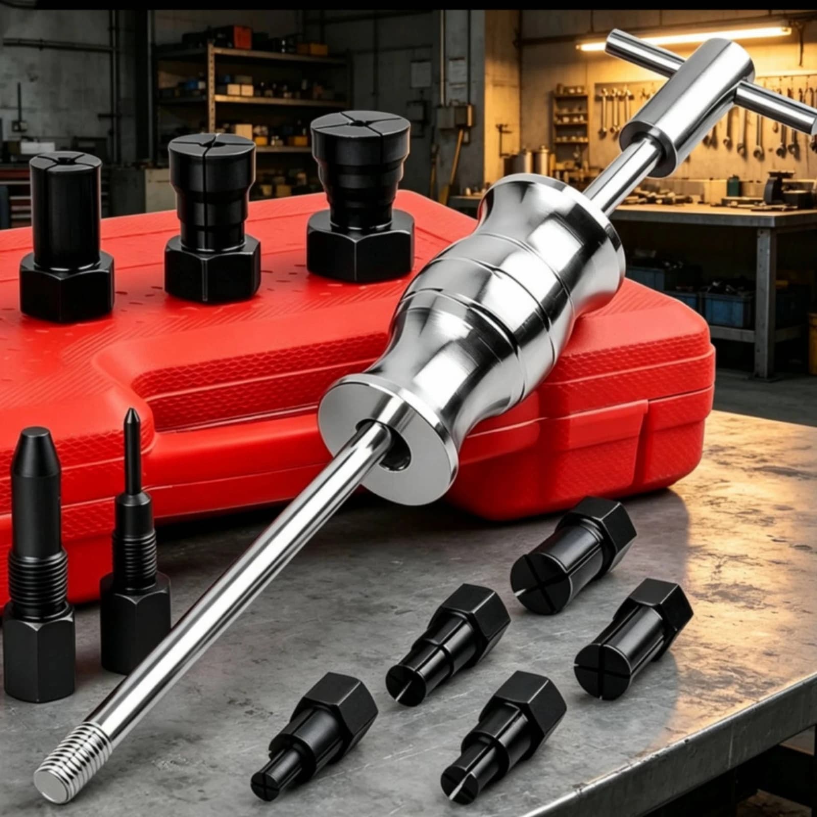 12 Pieces Slide Hammer Bearing Puller Blind-Hole Bearing Puller Set Metal