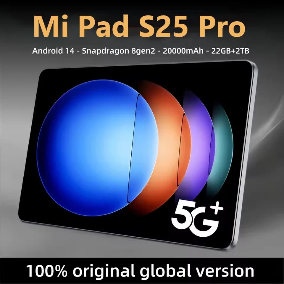Nuovo MI Pad S25 Pro 10.1 pollici Snapdragon 8gen2 Globale 16GB + 1024GB 10000mah 5G Dual SIM WIFI HD Schermo intero Android 14 Tablet PC