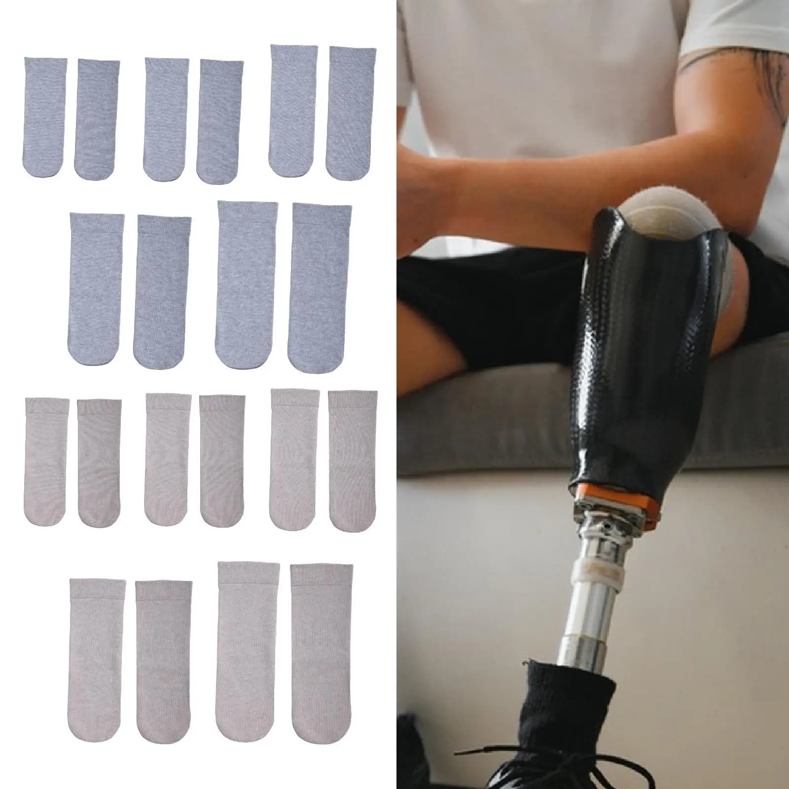 2Pcs Amputee Socks for below The Knee Amputees Elastic Indoor Outdoor for Women Men Breathable Protective Stump Socks Convenient