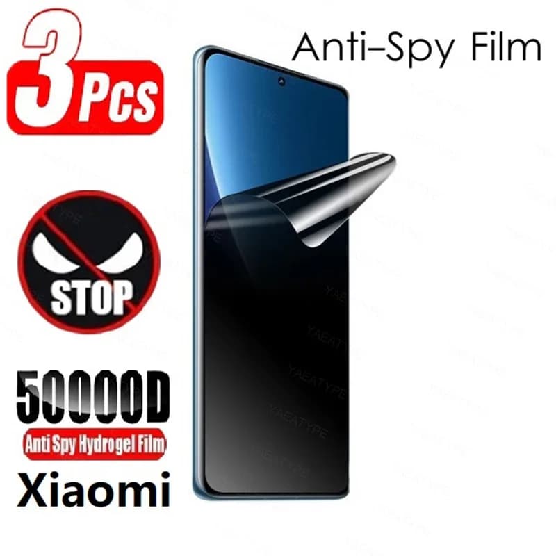 3Pcs Privacy Hydrogel Film For Xiaomi Redmi 8 8A 9 9A 9C 10A 10C Redmi Note 8 9 10 Pro Max 8T 9T 9S Screen Protector film
