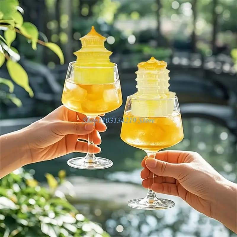 Vassoi ghiaccio n5kc Morchio edificio riferimento stampo in silicone ghiaccio per cocktail, whisky, zuppe e congelato