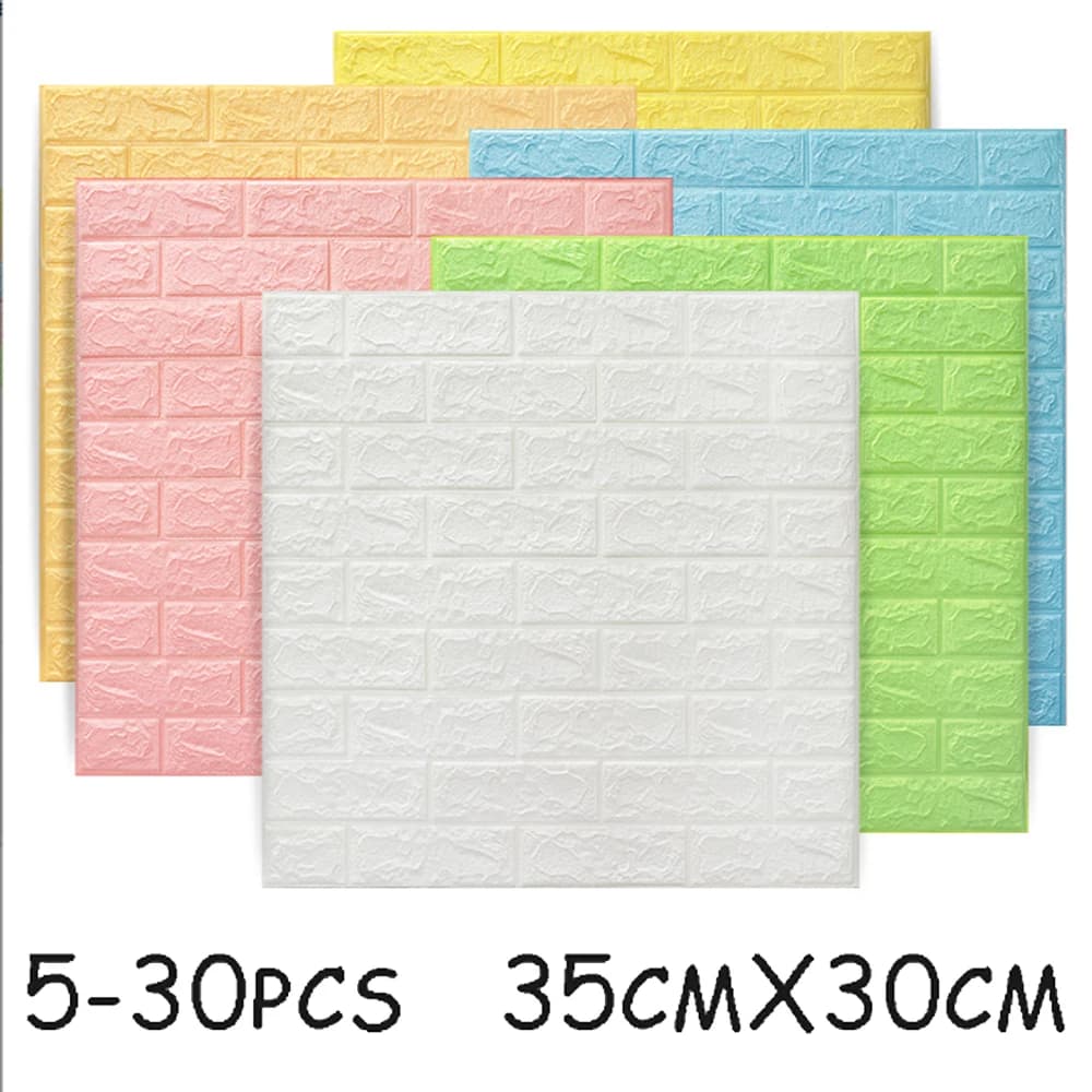 5-30 pcs 35 cm * 30 cm Matt foam 3D Self-adhesive Parades Wall decals For the Bedroom Living room Waterproof TV Background Home decor