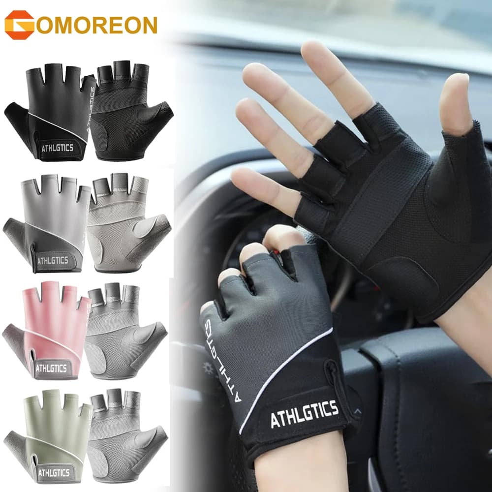 1 paio di guanti da ciclismo, guanti da allenamento per donna e uomo, guanti da palestra traspiranti senza dita, per esercizi, fitness, allenamento