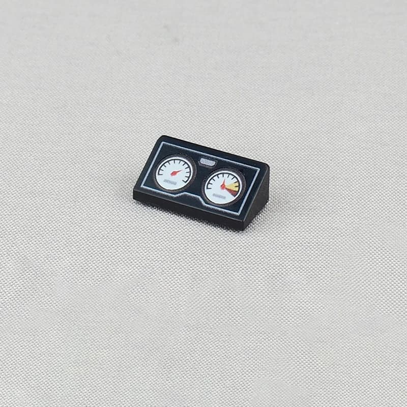 MOC 10PCS 85984 Printed Double Circular Watch Point Pattern Building Blocks Vehicle Car Speed Instrument Accessories Toys Gifts