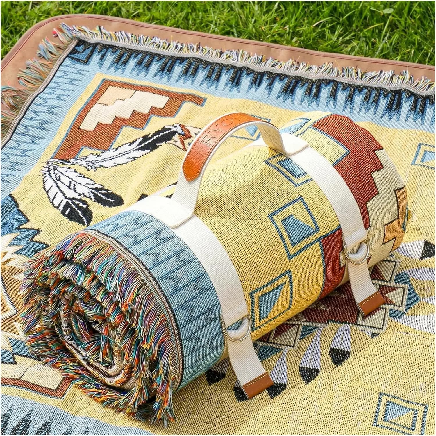 Coperta da Campeggio Extra Large 2 in 1, Tappetino per Picnic e Yoga, Accessorio Leggero Essenziale per Auto, Gadget per Viaggi su Strada, Accessori per Camper, Glamping