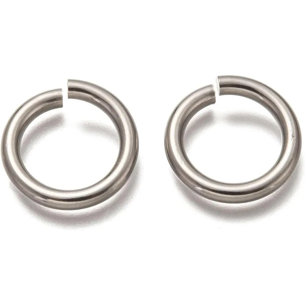 10 Stainless Steel Jumping Rings 304 Non Color Open Jumping Rings Round Ring Stainless Steel Color 20x3 mm Inner Diameter: 14 mm