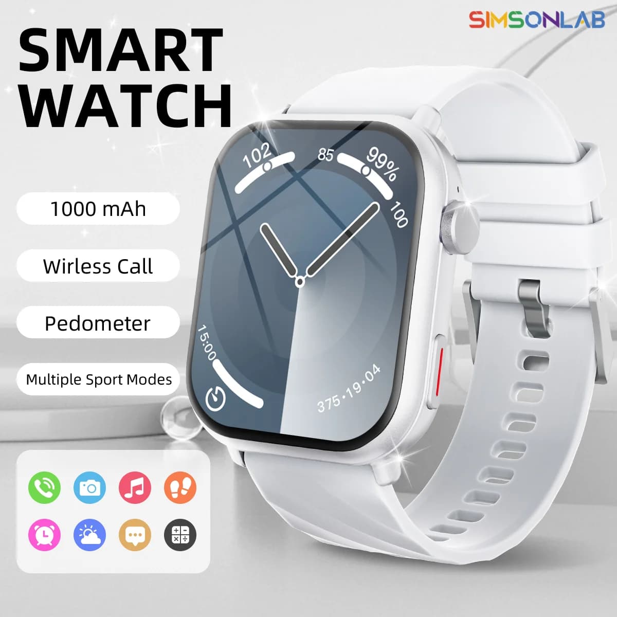 Nuovo Smartwatch 2026 con Schermo AMOLED HD da 1,83'', Batteria Grande da 1000mAh, Orologio Sportivo da Esterno Impermeabile IP68 per Uomini e Donne, Ideale come Regalo