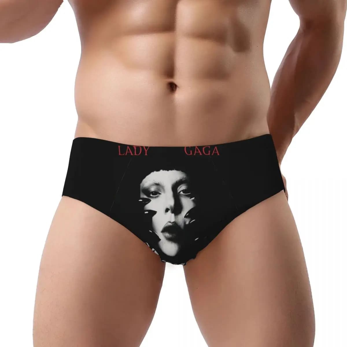 Uomini personalizzati Lady Gaga Mayhem Musica Uomo Breve Mutandine Maschili Biancheria intima morbida Mutande