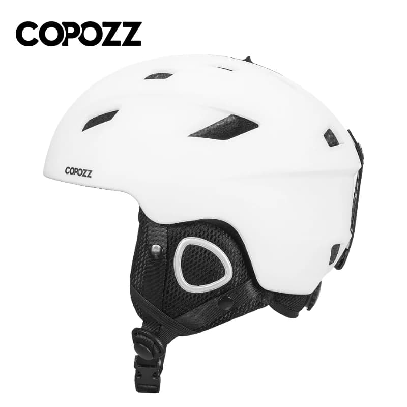 COPOZZ Casco da sci leggero con sicurezza Casco da snowboard modellato integralmente Moto Sci Neve Marito Uomo Donna Bambino Bambini