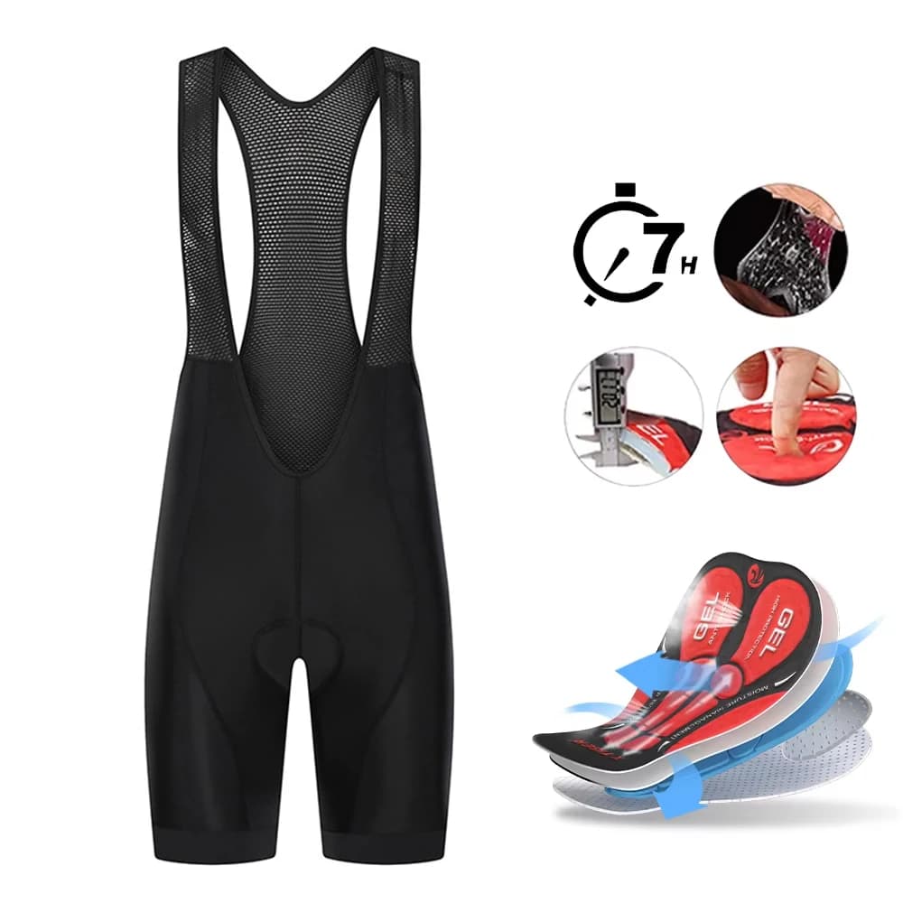 Cycling shorts with Bretelle and Tasca Posteriore, Gel 5D upholstery, for Men, Mountain Bike and Cycling on Road