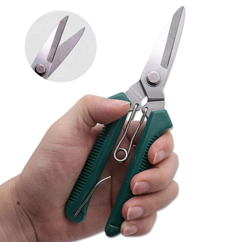 Garden Pruning Shears 190mm - Stainless Steel Blade Trimming Scissors for Bonsai Flower Buds Small Plants Scissor Pruning Tool