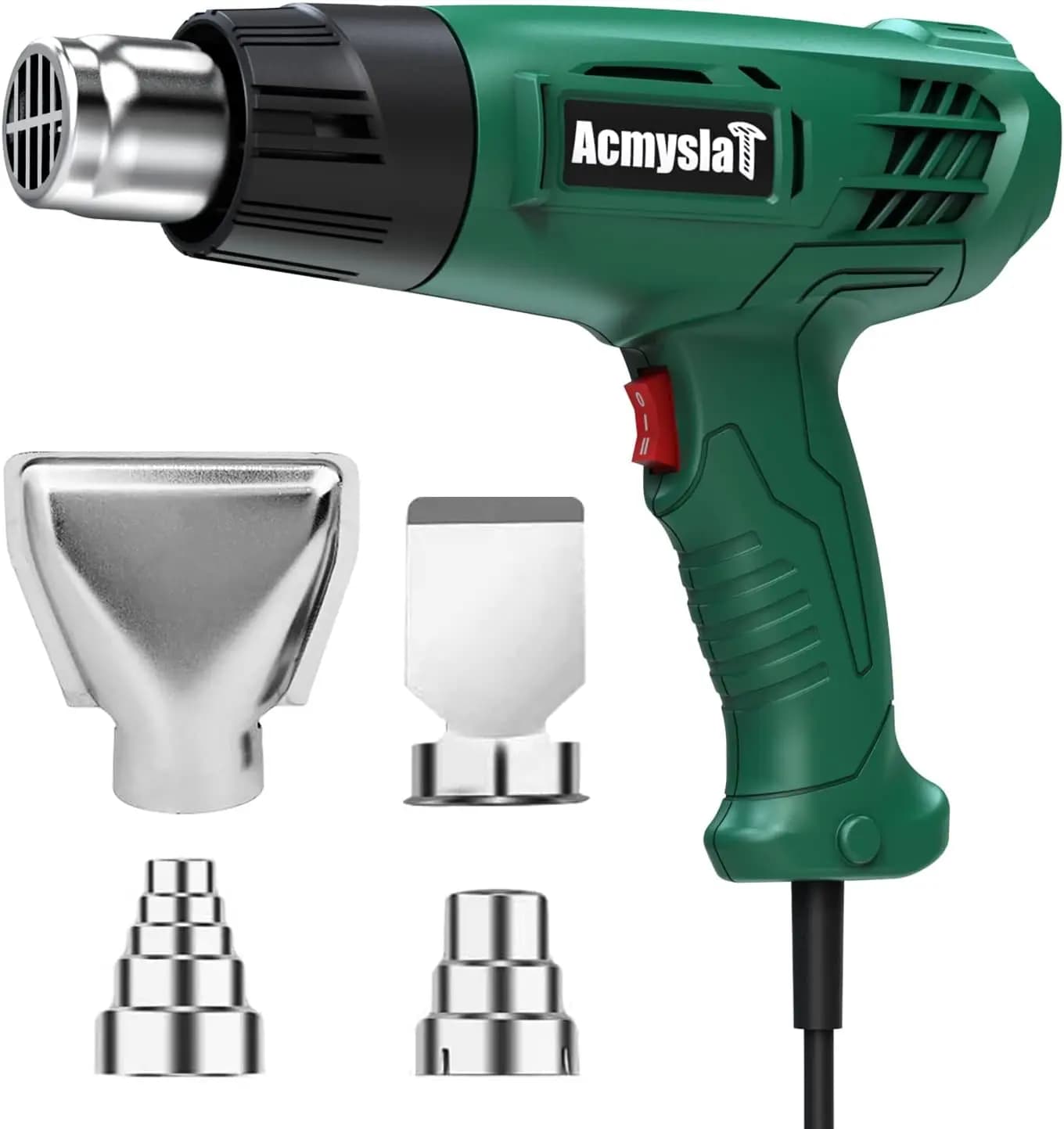 Pistola Termica 1500W a Doppia Temperatura 572-932 ° F con 4 ugelli per artigianato, pellicola termoretraibile, rimozione vernice