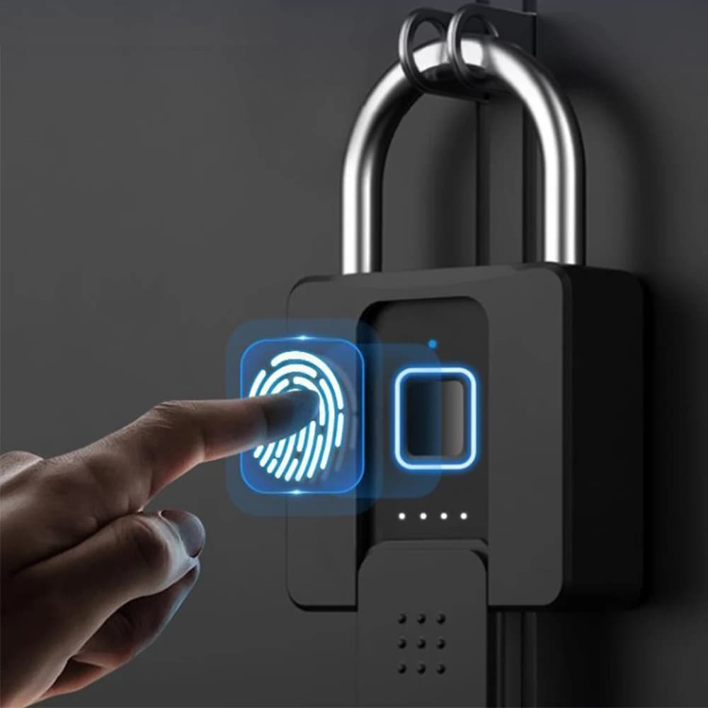 Blocco intelligente delle impronte digitali APP remota Blocco di sicurezza elettrico impermeabile Casa Magazzino Porta Cassetto Valigia Zaino Armadio Lucchetto