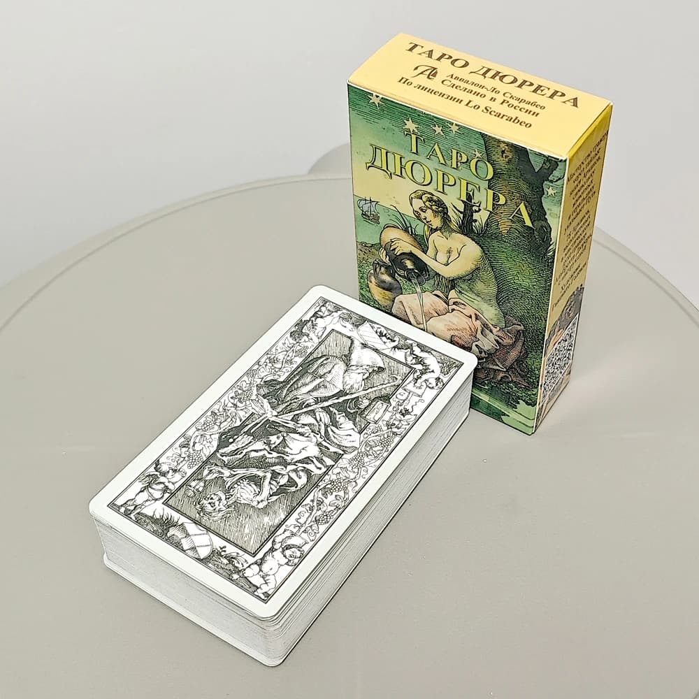 The Tarot of Durer 78 carte dei tarocchi antichi vintage 10,3 * 6 cm in lingua russa