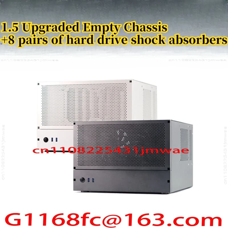 V1.5 Square L8 Disk NAS Chassis ATX Black Herd Flying Cow Storage Hard Disk Chassis
