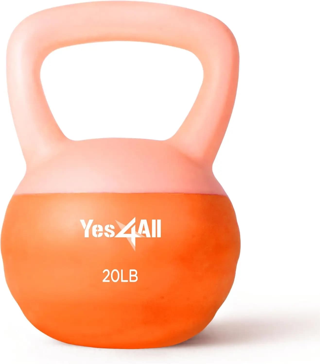 Pesi per Esercizi Kettlebell in PVC Morbido, Codificati a Colori per Allenamento di Forza Femminile a Casa con 4 Opzioni (5, 10, 15, 20 libbre)