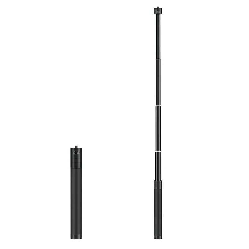 Bastone per selfie da 73 cm, portatile, regolabile, estensibile, per action camera, supporto per microfono, monopiede.