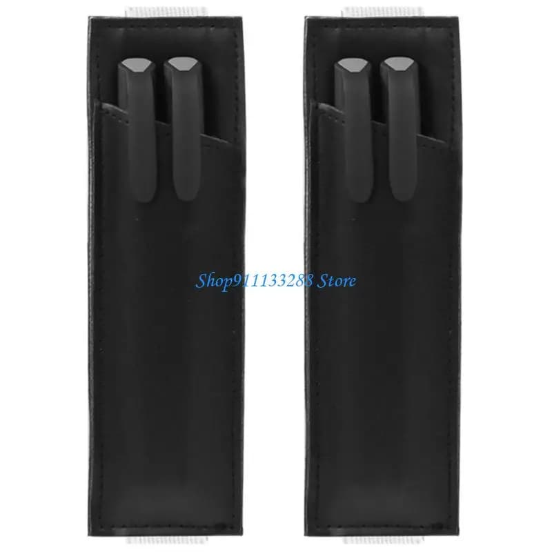 G88D 2Pcs Pen Holder with Adjustable Elastic Bands Leather Pencil Case Notebook Pen Holder Pouches for Hardcover Journal