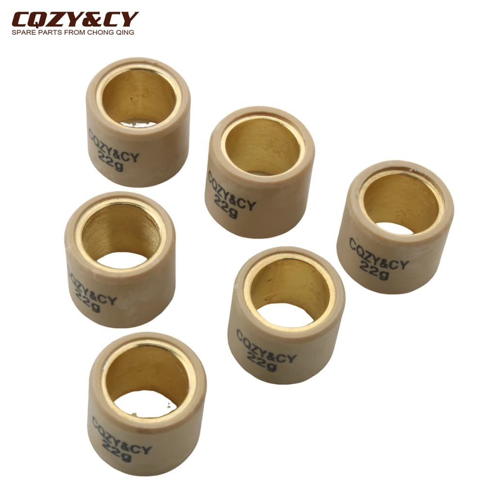 Running roller weights 6 pieces 22 grams 25x22mm for Piaggio Beverly 500 X9 500cc Evolution