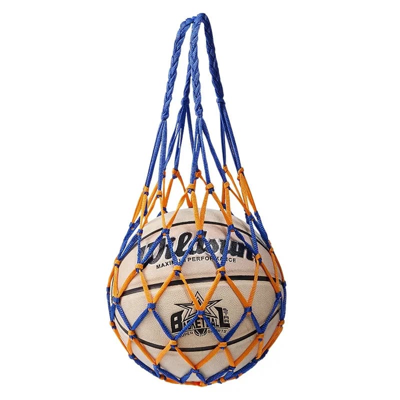 Single Mesh Bag Basketball Mesh Bag For Transporting Portable Equipment Nylon Fabric Bag Football Volleyball For Outdoor Sports