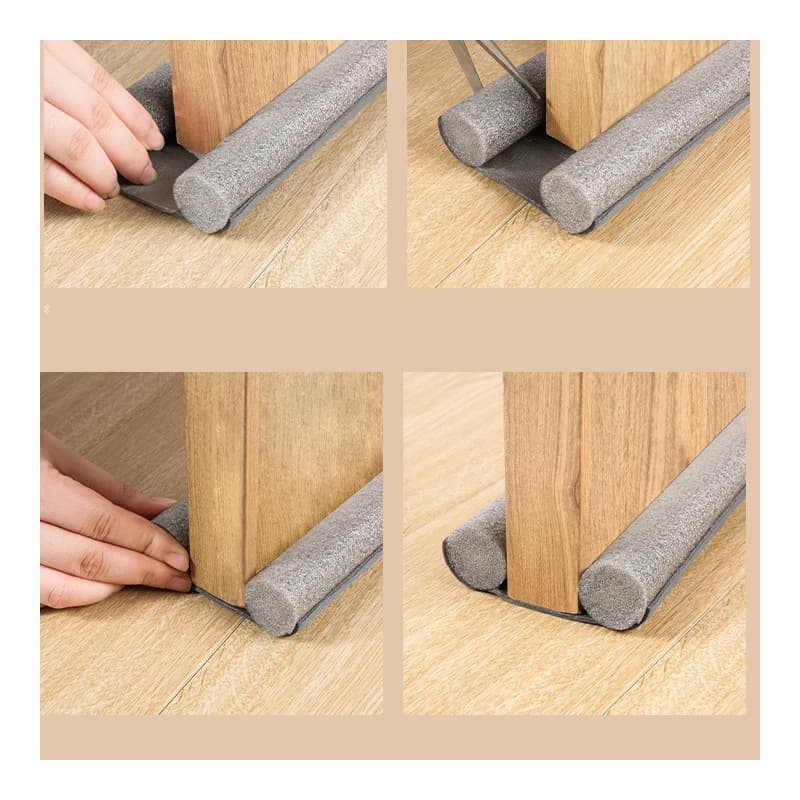 Guarnizione Flessibile per Fondo Porta, Striscia Sigillante Antivento e Antipolvere, Protezione per Porte