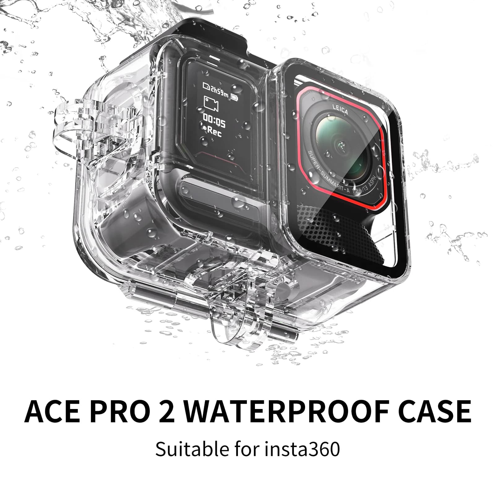 Custodia protettiva impermeabile Custodia subacquea 45M Custodia subacquea per immersione per Insta360 Ace Pro 2 / Pro Accessori per fotocamere sportive