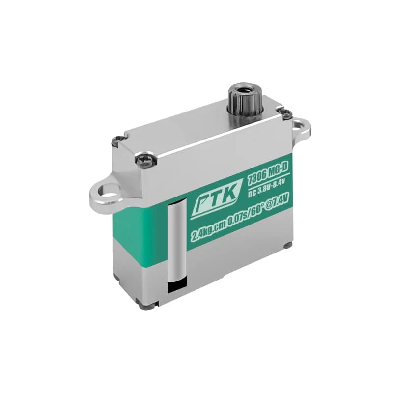 Servo digitale interamente in metallo PTK 7306 MG-D 7g, servo HV per ali di aliante in balsa, servo RC F3, stessa classe di KST x06