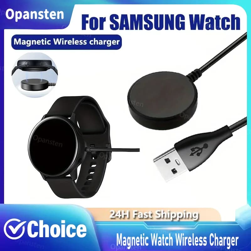 Caricatore magnetico wireless per orologio Samsung Galaxy Watch 8/7/6/5pro/5/4/3 Active 2, stazione di ricarica rapida portatile con cavo USB