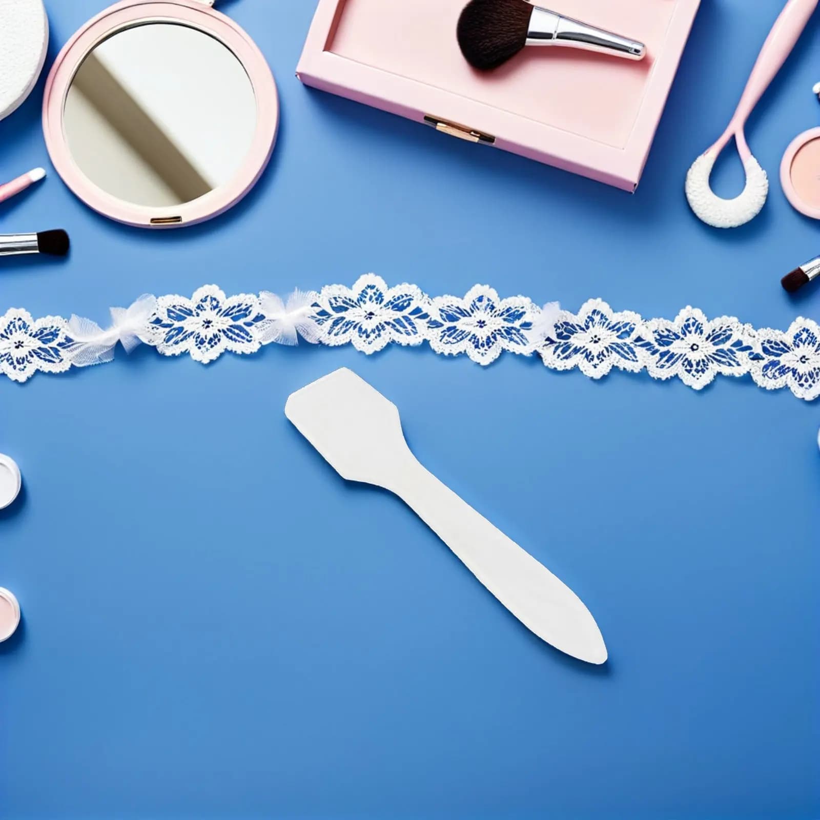 50 Pezzi Spatole per Maschere Facciali con Manico in Plastica Trasparente, Strumento di Bellezza Fai-da-Te per Applicazione di Creme e Lozioni
