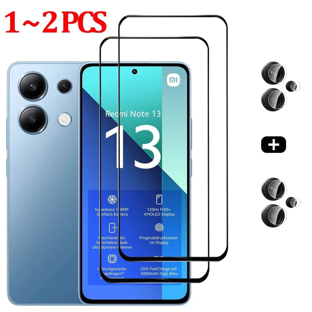 Pelicula, vetro temperato frontale per Xiaomi Redmi Note 13 Proteggi schermo Redmi Note 10 11 12 Pro 5G cristal temperato Note