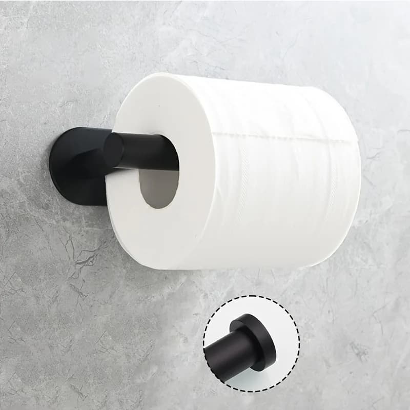 Self Adhesive Toilet Paper Holder No Drill Stainless Steel Wall Mount Tissue Roll Dispenser for Bathroom Kitchen Restroom